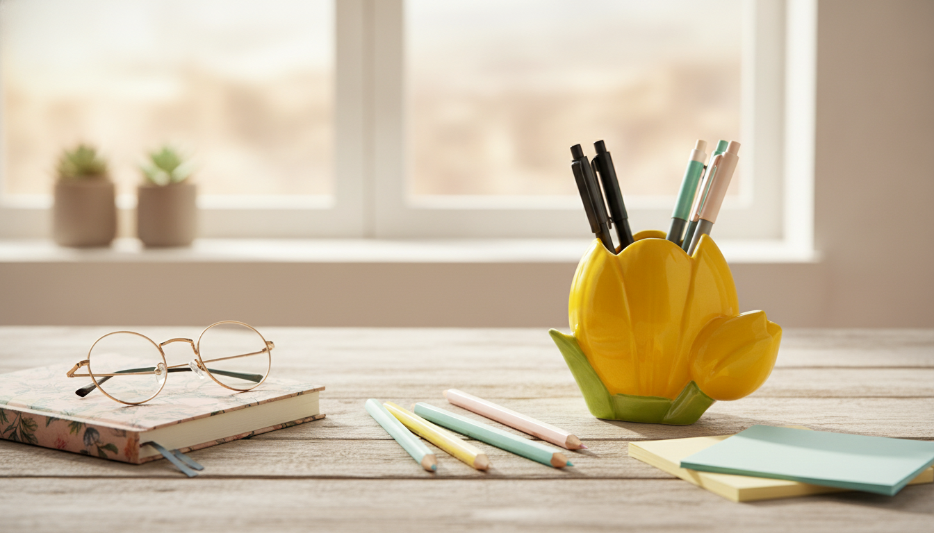 Cute Ceramic Tulip Pen Holder: Styling, Uses & Care